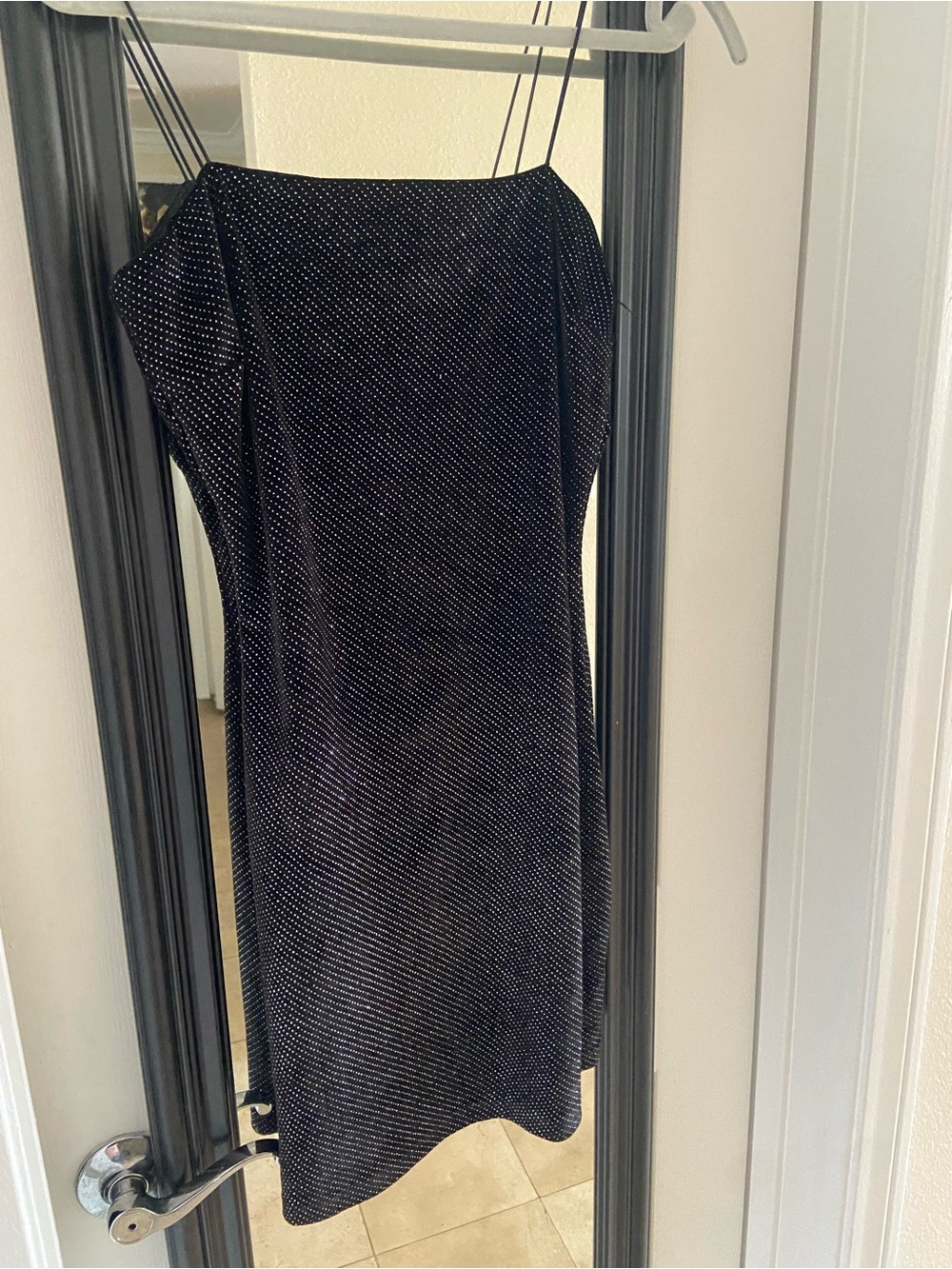 Windsor Black Micro-Stud Slip Mini Dress
